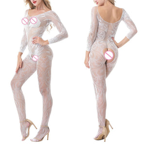 Sexy Lingerie Nightwear Open Crotch Fishnet Body Stocking Bodysuit Underwear Net Women Sex Products Costumes Hot Erotic